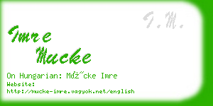 imre mucke business card